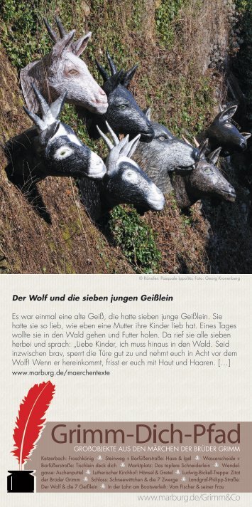 Der Wolf und die sieben jungen GeiÃlein Es war einmal eine alte ...