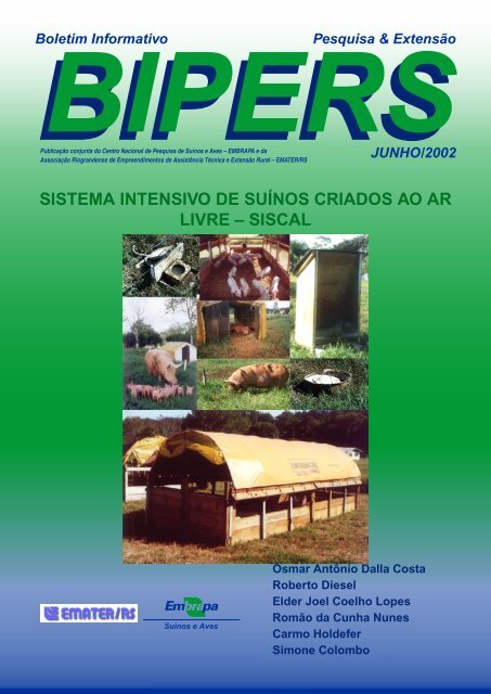 sistema intensivo de suÃ­nos criados ao ar livre â siscal - Embrapa ...