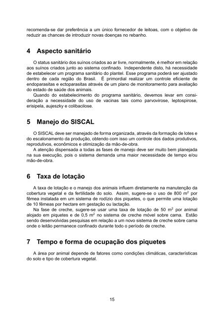 sistema intensivo de suÃ­nos criados ao ar livre â siscal - Embrapa ...