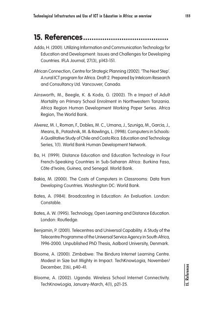 Technological Infrastructure and Use of ICT in Education in ... - ADEA