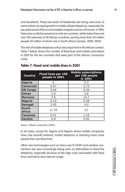 Technological Infrastructure and Use of ICT in Education in ... - ADEA