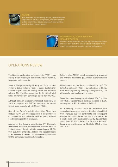 annual report 2011 - Kian Ann Engineering Pte Ltd