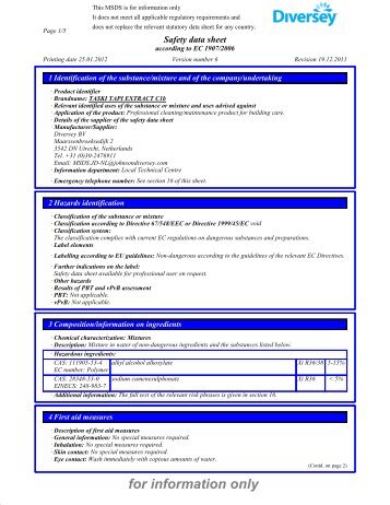 MSDS5042 NL-06-TASKI TAPI EXTRACT C1b ... - Den Helder Stores