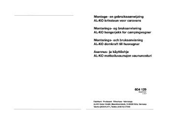 Montage- en gebruiksaanwijzing - AL-KO