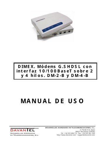 MANUAL DE USO - DAVANTEL