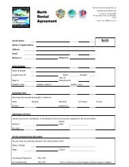 Berth Rental Agreement