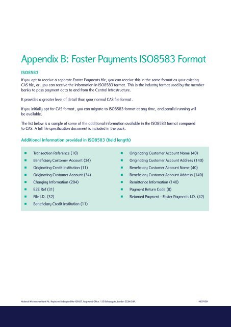 Faster Payments enablement guide - NatWest