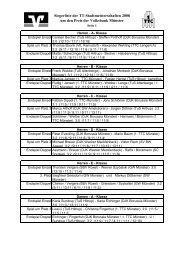 Siegerliste der TT-Stadtmeisterschaften 2008 um ... - Echo MÃ¼nster