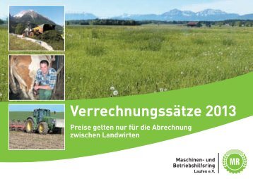 VerrechnungssÃ¤tze 2013 - Maschinenring Laufen