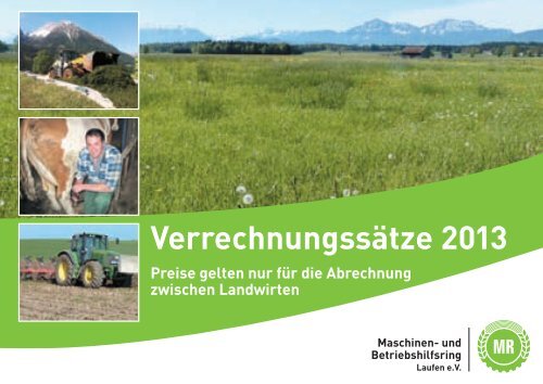 VerrechnungssÃ¤tze 2013 - Maschinenring Laufen