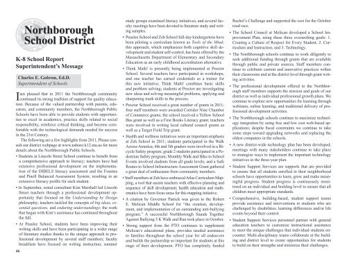 2011 Annual Report - Town of Northborough