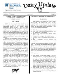 Department of Animal Sciences Quarterly Newsletter Vol. 6 No. 4 ...