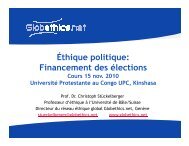 Éthique politique - Christoph Stückelberger