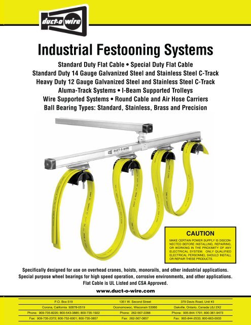Industrial Festooning Systems - Duct-O-Wire