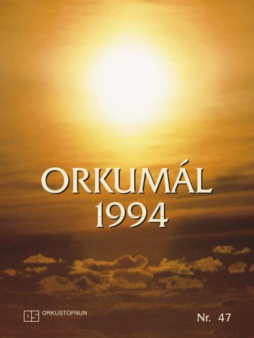 OrkumÃ¡l nr. 47 - 1994 - Orkustofnun