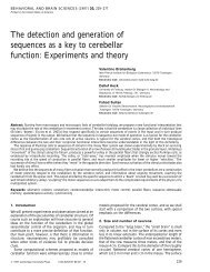 The detection and generation of sequences as a key to cerebellar ...