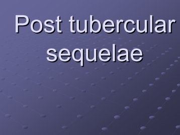 Post TB sequelae - The Lung Center