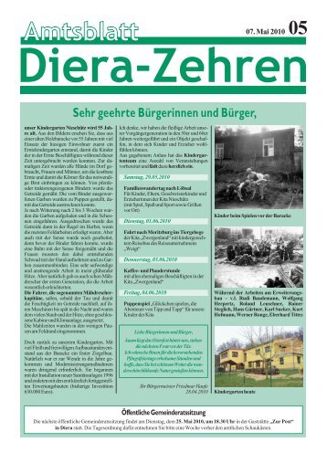 Jahresrückblick - Diera-Zehren