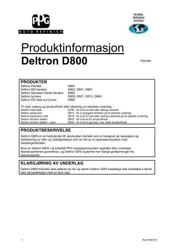 D800 Klarlakk - Lakkspesialisten