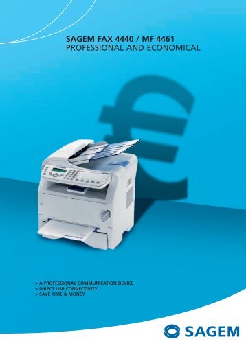 sagem fax 4440 / mf 4461 professional and economical - Sagemcom