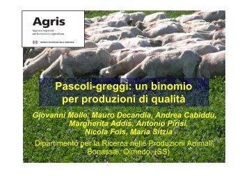 un binomio per produzioni di qualitÃ  [ file .pdf] - Sardegna Agricoltura