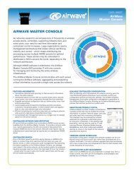 AirWave Master Console & Failover Servers - WIT