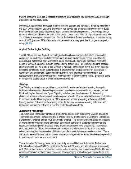 WNCC 2010 Self-Study Report - Western Nebraska Community ...