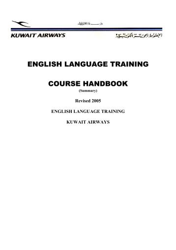 ENGLISH LANGUAGE TRAINING COURSE HANDBOOK