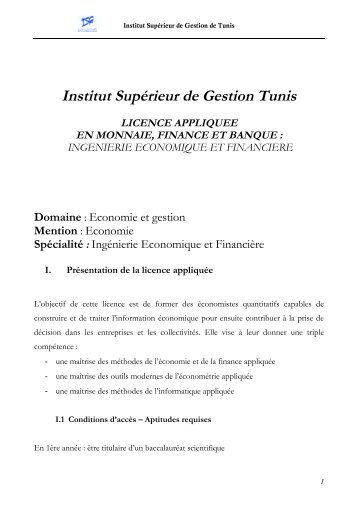 Institut SupÃ©rieur de Gestion Tunis