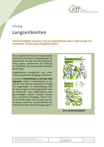 Langzeitkonto - effizient familienbewusst fÃ¼hren