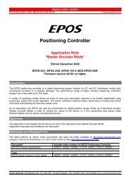 EPOS Application Note: Master Encoder Mode - Maxon Motor ag