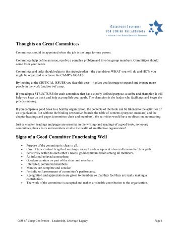 Board Committee Job Descriptions - JCamp 180