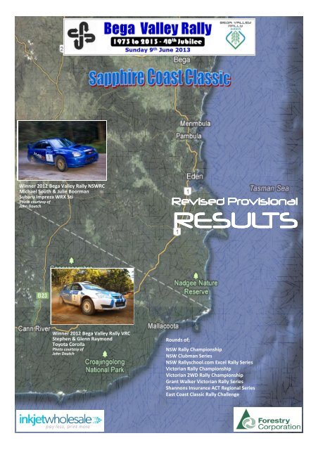 RESULTS - Bega Valley Rally
