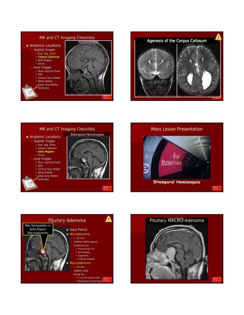 Critical Imaging Diagnoses: - Radiology