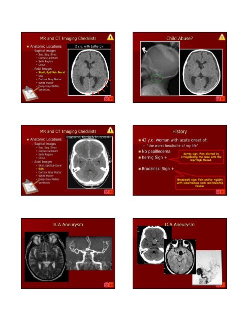 Critical Imaging Diagnoses: - Radiology