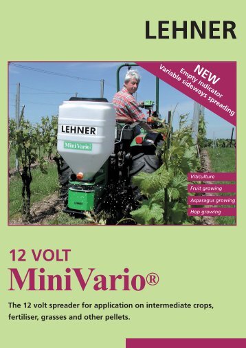 The 12 volt spreader for application on ... - Lehner Agrar GmbH