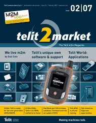 We live m2m Telit World: Applications Telit's unique own software ...