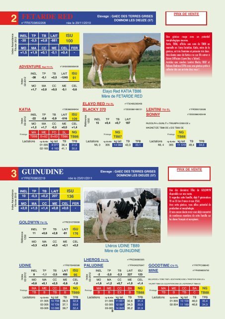 Catalogue de la vente Prim'Holstein - Web-agri