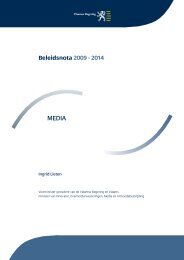 Beleidsnota Media 2009-2014 (PDF) - Cultuur, Jeugd, Sport en ...