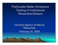 Particulate Matter Emissions Testing of Institutional Wood-fired Boilers