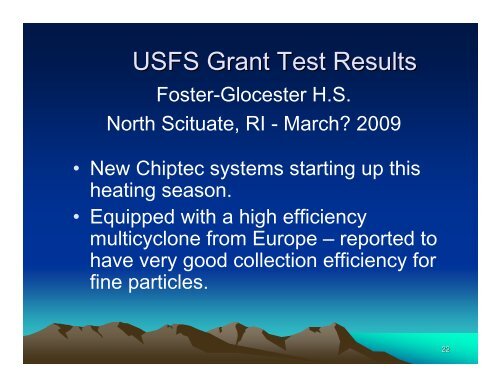 Particulate Matter Emissions Testing of Institutional Wood-fired Boilers