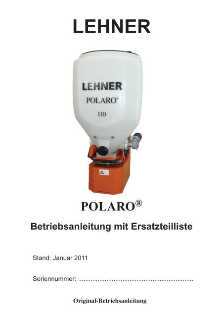 3 POLARO® bedienen - Lehner Agrar GmbH