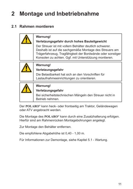 3 POLARO® bedienen - Lehner Agrar GmbH