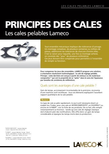 PRINCIPES DES CALES - Sous-traitance CompÃ©titive