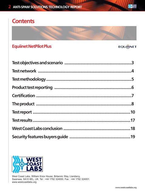 Equiinet - NetPilot, CachePilot, SecurePilot (pdf ... - West Coast Labs