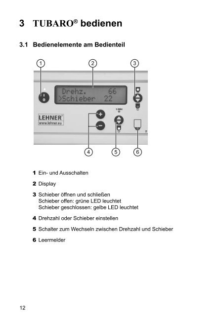 3 TUBARO® bedienen - Lehner Agrar GmbH