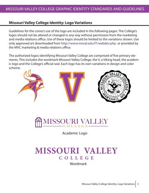 Graphic Identity Guidelines - Missouri Valley College