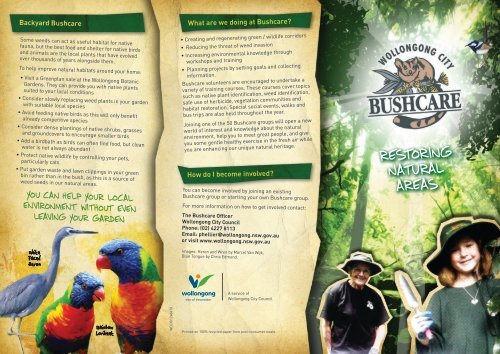 Bushcare Brochure - Wollongong City Council