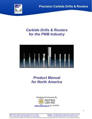 Precision Carbide Drills & Routers