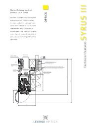 Technical Data SYRUS III - Leybold Optics GmbH